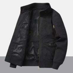 Áo Khoác Kaki Dày Lót Dù Nam Cổ Trụ Có Túi Trong Cao Cấp Big Size - AK094