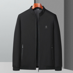 Áo Khoác Dù Nam Cổ Trụ Trong Lót Dù Sọc Có Túi Trong Cao Cấp - AK095