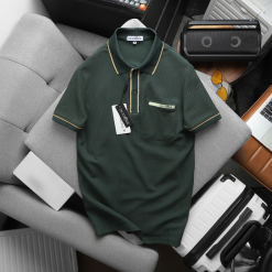 Áo Thun Polo Nam Cao Cấp - Áo Thun Nam Cổ Bẻ Phối Viền Có Túi Trước Ngực Và In Logo Bền Đẹp Big Size - CS270