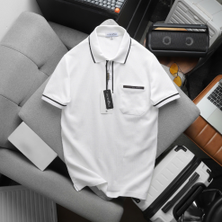 Áo Thun Polo Nam Cao Cấp - Áo Thun Nam Cổ Bẻ Phối Viền Có Túi Trước Ngực Và In Logo Bền Đẹp Big Size - CS270