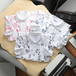 Áo Thun Nam Cổ Bẻ In Họa Tiết Lá Độc Đáo Big Size - CS271