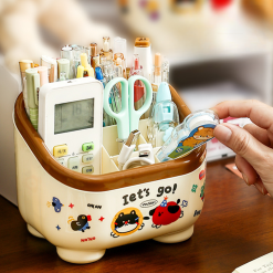 Hộp Đựng Bút Nhiều Ngăn - Hộp Đựng Mỹ Phẩm 7 Ngăn Dễ Thương 15×12,5x11cm - HDBMP01