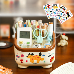 Hộp Đựng Bút Nhiều Ngăn - Hộp Đựng Mỹ Phẩm 7 Ngăn Dễ Thương 15×12,5x11cm - HDBMP01