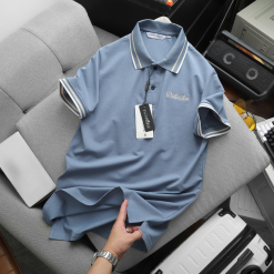 Áo Thun Polo Nam - Áo Thun Nam Cổ Bẻ Phối Sọc Cổ Và Tay Trước Ngực Thêu Logo Bền Đẹp Có Big Size - CS274