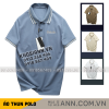 Áo Thun Polo Nam - Áo Thun Nam Cổ Bẻ Phối Sọc Cổ Và Tay Trước Ngực Thêu Logo Bền Đẹp Có Big Size - CS274