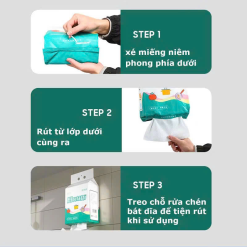 Túi Khăn Rút Lozy - Khăn Lau Bếp Dùng 1 Lần - Giấy Lau Bếp Lozy 100 Tờ/Gói - KGR06