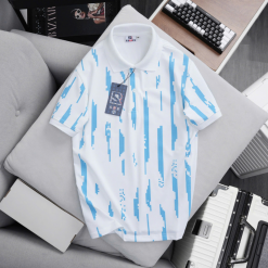 Áo Thun Polo Nam - Áo Thun Nam Cổ Bẻ In Họa Tiết Sọc Bền Đẹp Có Big Size - CS275