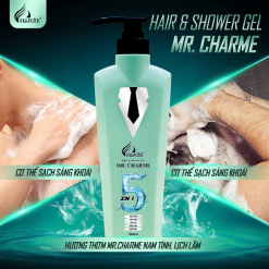 Sữa Tắm Gội Toàn Thân Mr Charme 5 In 1 Cho Nam 500ml - STGMRCHARME