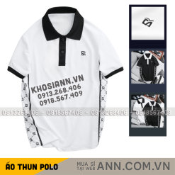 Áo Polo Nam - Áo Thun Nam Có Cổ Thêu Logo Trước Ngực Phối Sọc Cực Ngầu (Có size 3x) - CS277