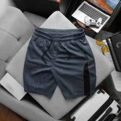 Set Bộ Nam - Set Bộ Áo Thun Nam Cổ Tròn In Chữ Trước Ngực & Quần Short Phối Sọc Màu Cao Cấp Bigsize - SBN146