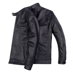 Áo Khoác Da Nam Cổ Trụ Lót Vải Mềm Cao Cấp Có Big Size - AK096