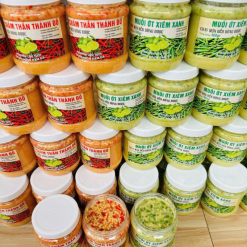 Set 2 Hộp Muối Chấm Thơm Ngon 500g - Muối Chấm Thần Thánh Đỏ & Muối Ớt Xiêm Xanh - S2HMC500G