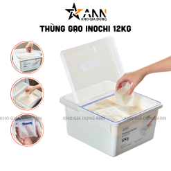 Thùng Đựng Gạo Inochi 12Kg - Thùng Đựng Gạo Chống Côn Trùng Bụi Bẩn Kèm Cốc - TDG02