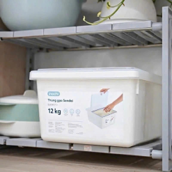 Thùng Đựng Gạo Inochi 12Kg - Thùng Đựng Gạo Chống Côn Trùng Bụi Bẩn Kèm Cốc - TDG02