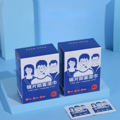 Hộp 100 Khăn Lau Kính Xanh - Hộp 12X16 Cm - KLK02