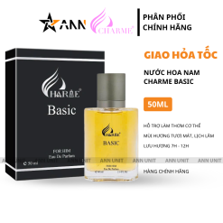 Nước Hoa Nam - Nước Hoa Charme Basic 50ml - Hương Thơm Tươi Mát Lịch Lãm - 8936194699046