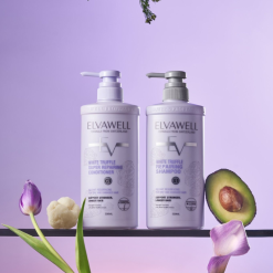 Combo Dầu Gội Xã Elvawell Màu Tím 500ml Hỗ Trợ Nuôi Dưỡng Tóc Suôn Mượt Và Phục Hồi Tóc - Tặng Gói Test Mini - CBELVAWELTIM