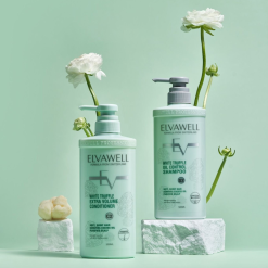 Combo Dầu Gội Xả Elvawell Màu Xanh Nấm Truffle 1000ml Hỗ Trợ Tóc Sạch Dầu Bết - ELVAWELLXANH