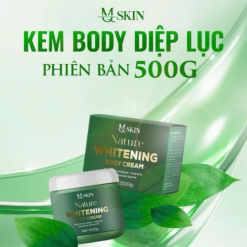Kem Body Diệp Lục Mq Skin 500g - Kem Body Mqskin Nature Whitening Body Cream Chính Hãng - KBDLMQSKIN500G