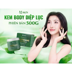 Kem Body Diệp Lục Mq Skin 500g - Kem Body Mqskin Nature Whitening Body Cream Chính Hãng - KBDLMQSKIN500G