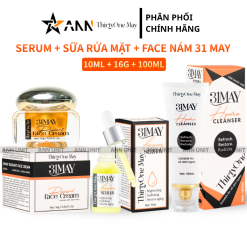 Combo Kem Nám 31may 16g & Serum Cang Bóng 31may Acnidrop 10ml & Sữa Rửa Mặt 31may Hydra Cleanser 100ml - Mỹ Phẩm Thirty One May - CB3NAM31MAY