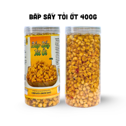 Bắp Sấy Tỏi Ớt Hộp 400g Thơm Ngon Hộp - BSTOH400G
