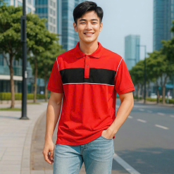 Áo Thun Nam Polo Cổ Bẻ SRB Phối Sọc Màu Trước Ngực (Có size 3x) - CS281