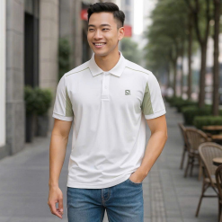 Áo Thun Nam Polo Cổ Bẻ Thêu Chữ SRB Tay Phối Viền Màu Basic (Có size 3x) - CS283
