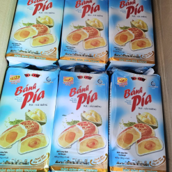 Bánh Pía Đậu Sầu Riêng Tân Huê Viên Màu Xanh Thơm Ngon 600g (150g x 4 cái) - 8936014315569