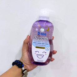 Sữa Tắm Gội Toàn Thân Cho Bé Sơ Sinh Dnee Organic Màu Tím 380ml - 8851989066318