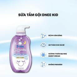 Sữa Tắm Gội Toàn Thân Cho Bé Sơ Sinh Dnee Organic Màu Tím 380ml - 8851989066318