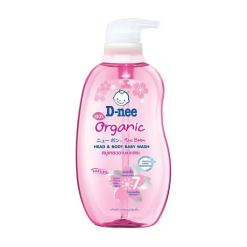 Sữa Tắm Gội Toàn Thân Cho Bé Sơ Sinh Dnee Organic Màu Hồng 380ml - 8851989060422