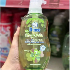 Sữa Tắm Gội Toàn Thân Cho Bé Sơ Sinh Dnee Organic Màu Xanh Lá 380ml - 8851989061849