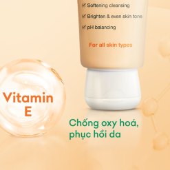 Sữa Rửa Mặt Mentholatum Acnes Vitamin Cleanser 100g - Sữa Rửa Mặt Acnes Dành Cho Da Thâm Mờ Thâm Sẹo - 8935006532663