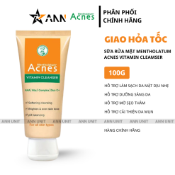 Sữa Rửa Mặt Mentholatum Acnes Vitamin Cleanser 100g - Sữa Rửa Mặt Acnes Dành Cho Da Thâm Mờ Thâm Sẹo - 8935006532663