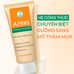 Sữa Rửa Mặt Mentholatum Acnes Vitamin Cleanser 100g - Sữa Rửa Mặt Acnes Dành Cho Da Thâm Mờ Thâm Sẹo - 8935006532663