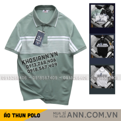 Áo Thun Polo Srn Giri Nam Phối Sọc Ngang Trước Ngực Và Tay Áo BigSize Từ 50-90kg - CS288