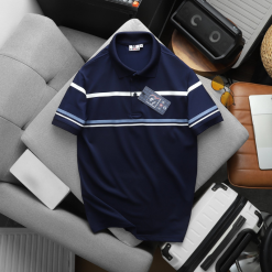 Áo Thun Polo Nam Phối Sọc Ngang Bigsize Từ 50-90kg - CS286