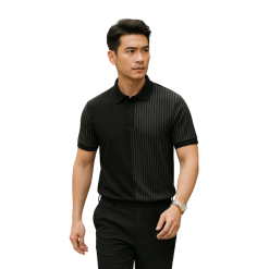 Áo Thun Polo Nam Phối Sọc Dọc Trước Ngực Và Tay Áo BigSize Từ 50-90kg - CS289