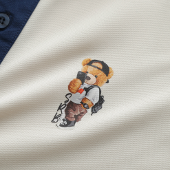 Áo Thun Polo Nam Phối Màu Và In Hình Gấu Trước Ngực BigSize Từ 50-90kg - CS287