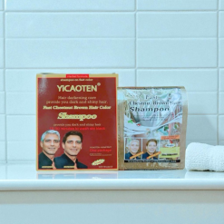 Dầu Gội Phủ Bạc Yicaoten Màu Nâu Hộp 10gói - GOIYICAOTENNAU
