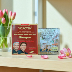Dầu Gội Phủ Bạc Yicaoten Màu Nâu Hộp 10gói - GOIYICAOTENNAU