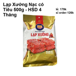 Lạp Xưởng Mai Quế Lộ Tân Huê Viên 500g - Lạp Xưởng Nạc Có Tiêu - LXMQLTHVKT500G
