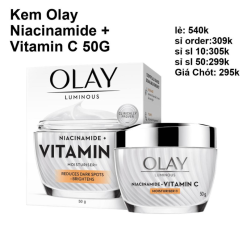 Kem Dưỡng Ẩm Olay Luminous Niacinamide + Vitamin C 50g - FOLAYVC50G