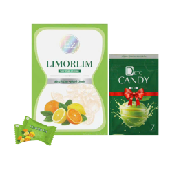 Kẹo Chanh Hỗ Trợ Giảm Mỡ Limorlim Ez Beauty Hộp 7 Viên - Tặng 1 Deto Candy - KCLIMORLIM