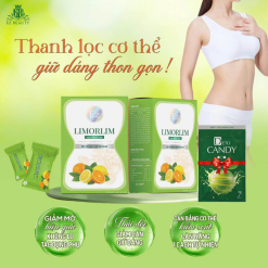 Kẹo Chanh Hỗ Trợ Giảm Mỡ Limorlim Ez Beauty Hộp 7 Viên - Tặng 1 Deto Candy - KCLIMORLIM