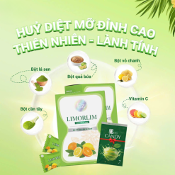 Kẹo Chanh Hỗ Trợ Giảm Mỡ Limorlim Ez Beauty Hộp 7 Viên - Tặng 1 Deto Candy - KCLIMORLIM