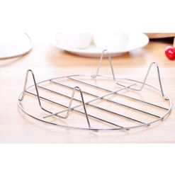 Combo 10 Vỉ Hấp Inox Không Gỉ Đa Năng 4 Chân Dùng Lót Đáy Nồi - Vỉ Hấp Inox Hấp Bánh Bao 4.5x17.5cm - CB10VH01