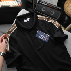 Áo Thun Polo Nam Phối Sọc Chữ Ở Vai Áo Có Big Size - CS292