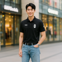 Áo Thun Polo Nam In Chữ Trước Ngực Và Vai Trái Cao Cấp Big Size - CS293